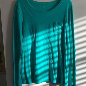Vineyard Vines long sleeve turquoise shirt